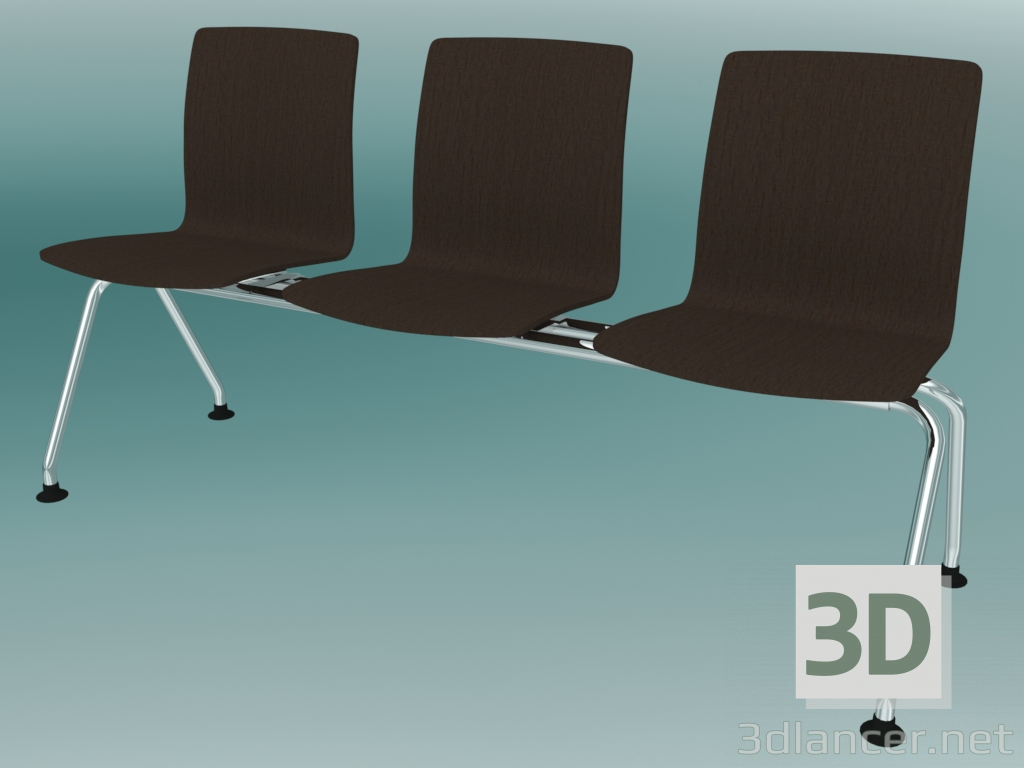 3d model Triple bench (K12L3) - preview