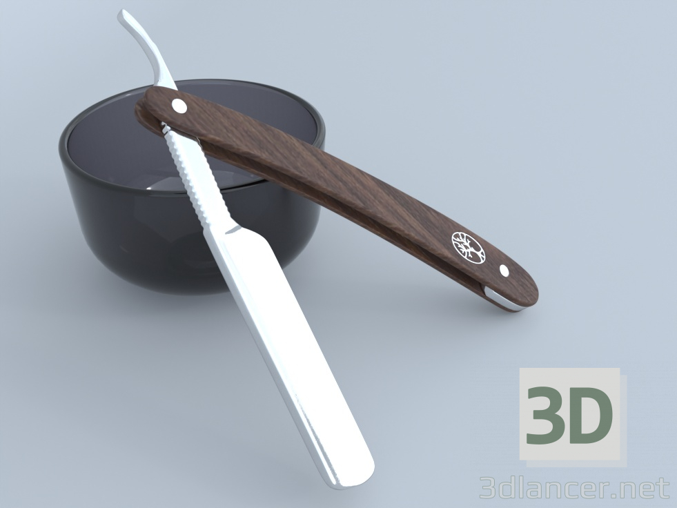 modello 3D di Rasoio Solingen rasoio diritto Solingen comprare - rendering