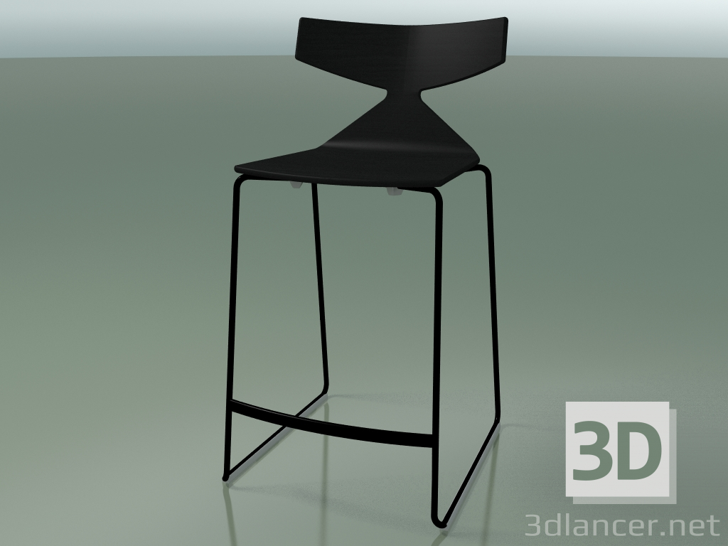 3D modeli İstiflenebilir Bar Taburesi 3703 (Siyah, V39) - önizleme