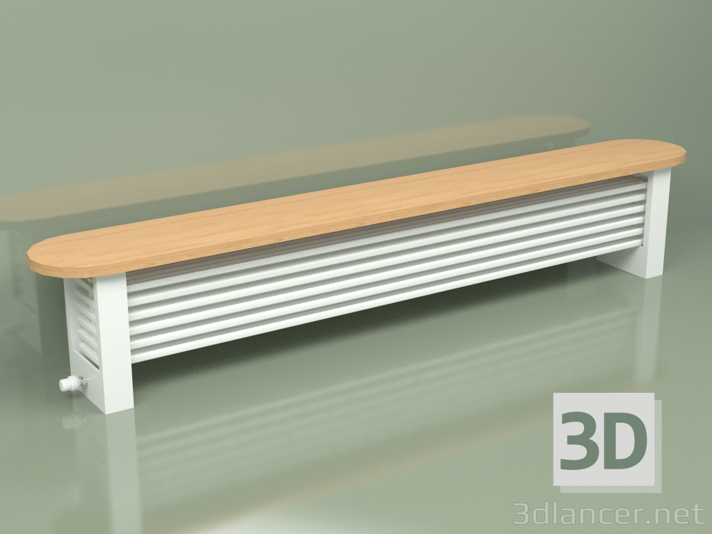 3D Modell Kühler Delta Column Bench (H300 2500, RAL - 9016) - Vorschau