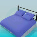 3d model Bed with pillows - preview