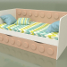 3 डी मॉडल 2 दराज वाले बच्चों के लिए सोफा बेड (अदरक) - पूर्वावलोकन