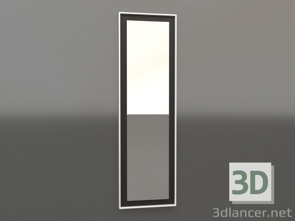 modello 3D Specchio ZL 18 (450x1500, legno marrone scuro, bianco) - anteprima