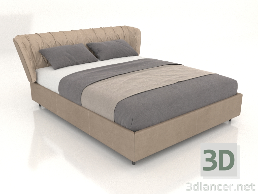 3d model Double bed MILO 1600 (A2283) - preview