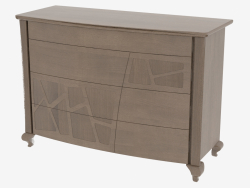 Chest of drawers with 4 drawers on the figured legs COMONP