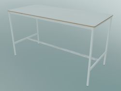 Table rectangulaire Base High 85x190x105 (Blanc, Contreplaqué, Blanc)