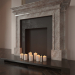 3d English style fireplace model buy - render