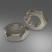 3d Steel Hex Nute model buy - render