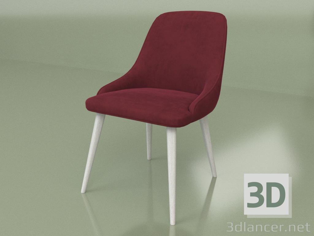 Modelo 3d Cadeira Verdi (pernas brancas) - preview