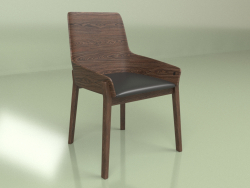 Stuhl Safia mit gepolsterter Sitzfläche (schwarz matt)
