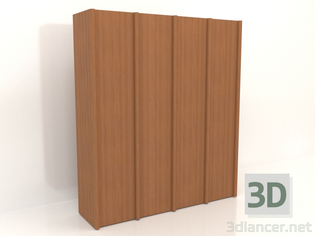 modello 3D Armadio MW 05 legno (2465x667x2818, rosso legno) - anteprima