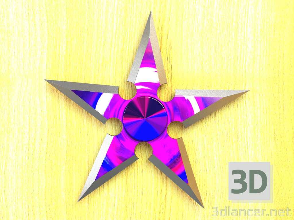 3D Ninja Star Fidget Spinner modeli satın - render
