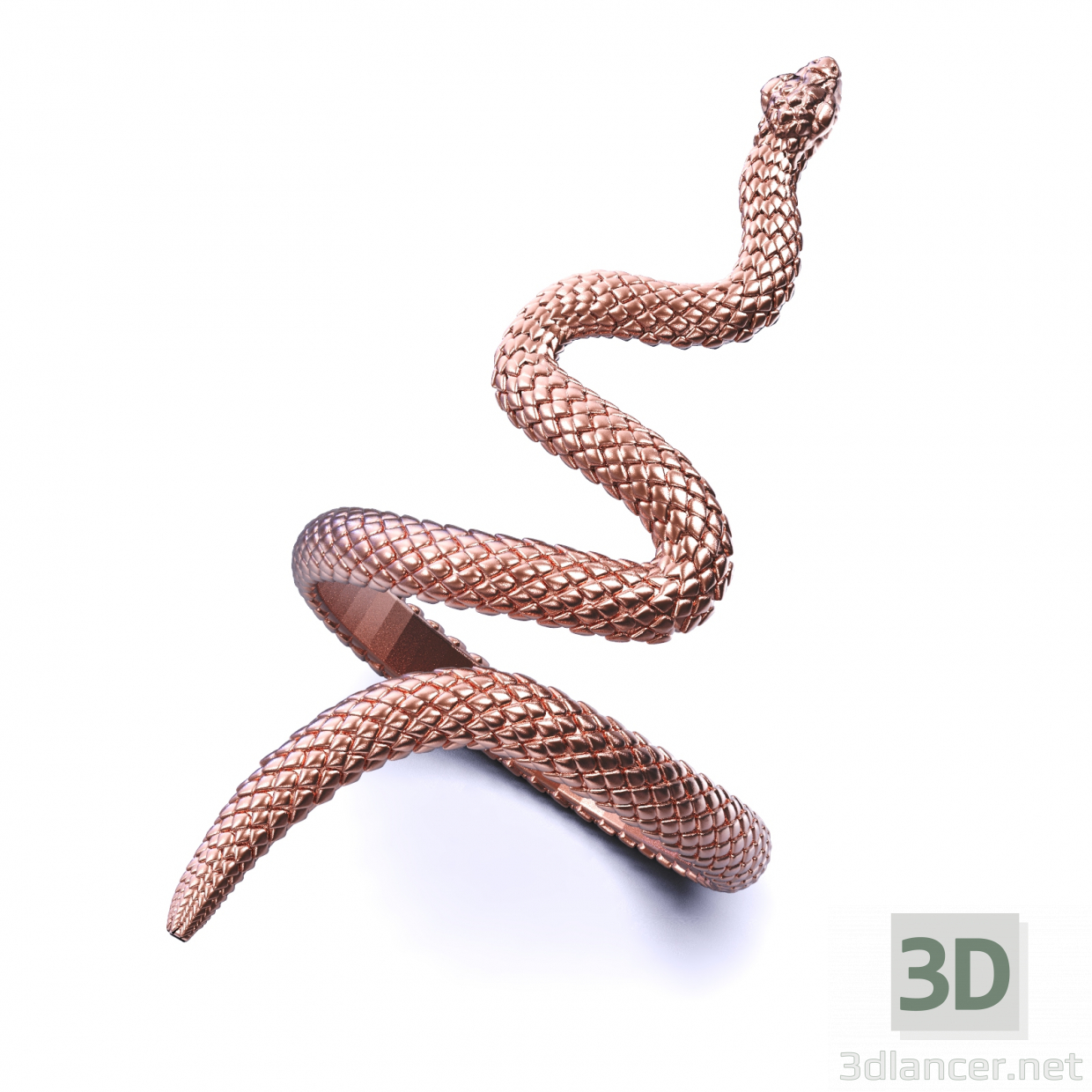 3d Snake Ring модель купить - ракурс