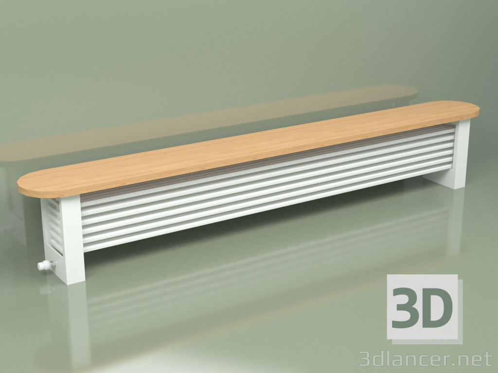 3D Modell Kühler Delta Column Bench (H300 2800, RAL - 9016) - Vorschau