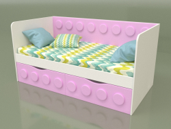 Canapé-lit pour enfants avec 2 tiroirs (Iris)