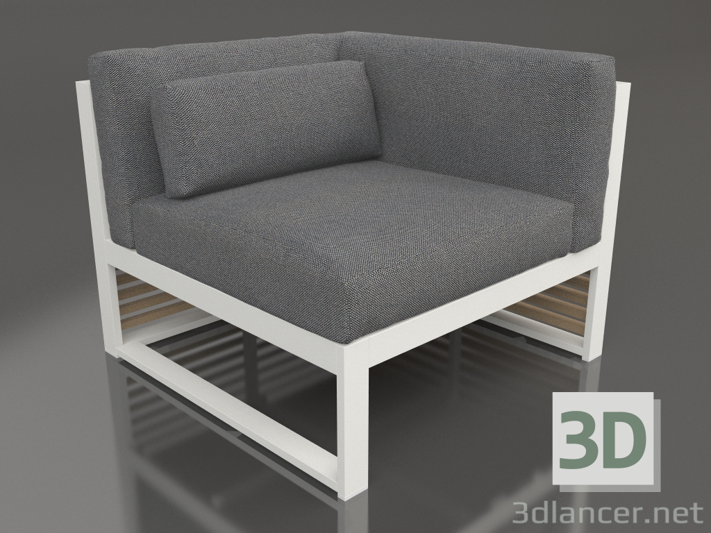 modèle 3D Canapé modulable section 6 droite (Gris agate) - preview