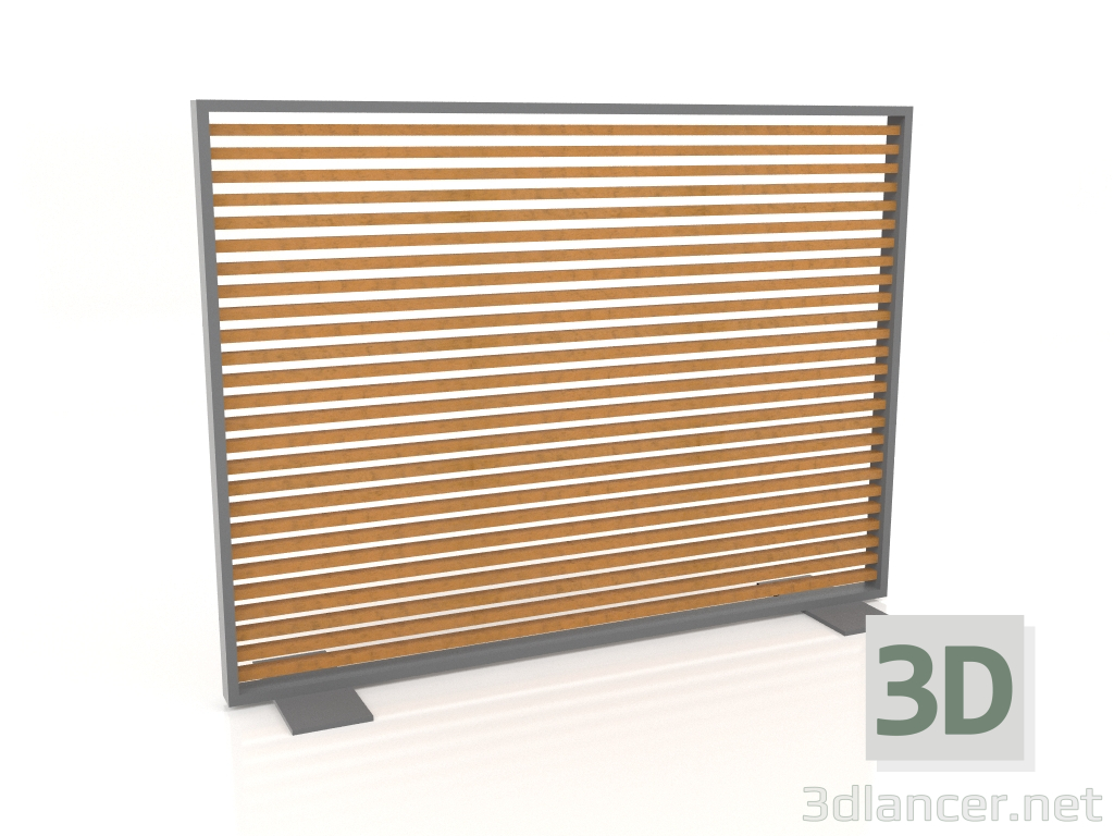3D Modell Trennwand aus Kunstholz und Aluminium 150x110 (Roble golden, Anthrazit) - Vorschau