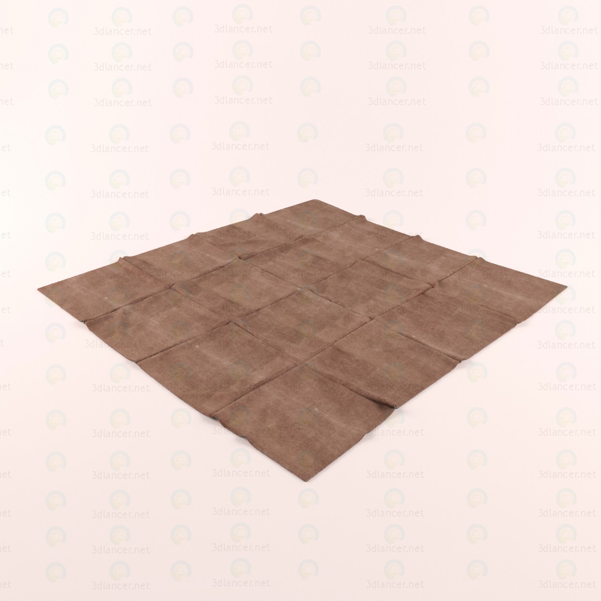3d model Carpet of pieces of leather - preview