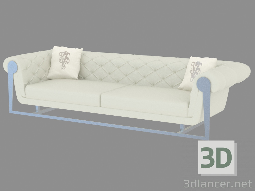 3d model Leather Sofa Classic Straight Chester - preview