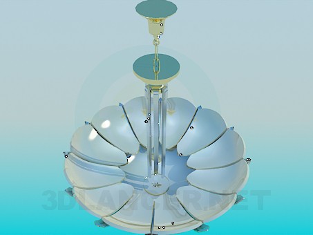modello 3D Lampadario-fiore - anteprima