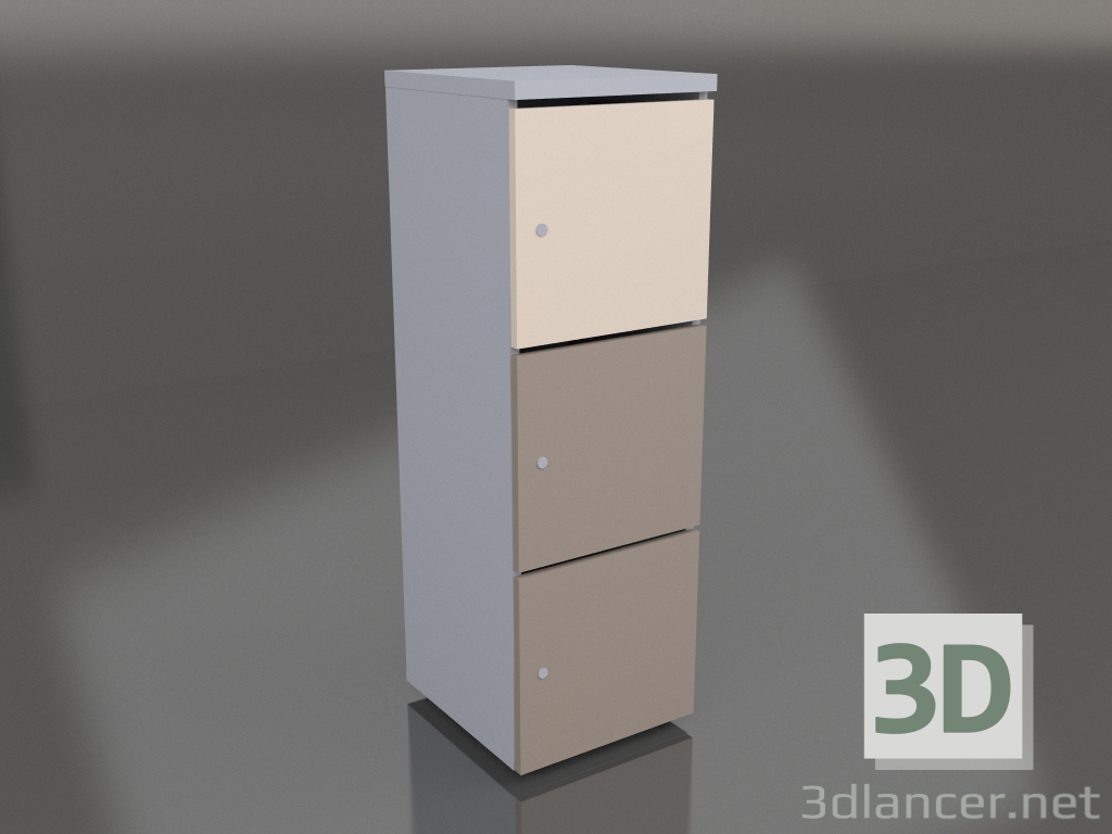 3d модель Запирающийся шкаф LOK03 (402x432x1228) – превью