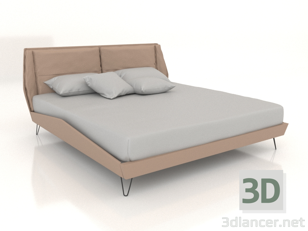 3 डी मॉडल डबल बेड असोलो (ए2280) - पूर्वावलोकन