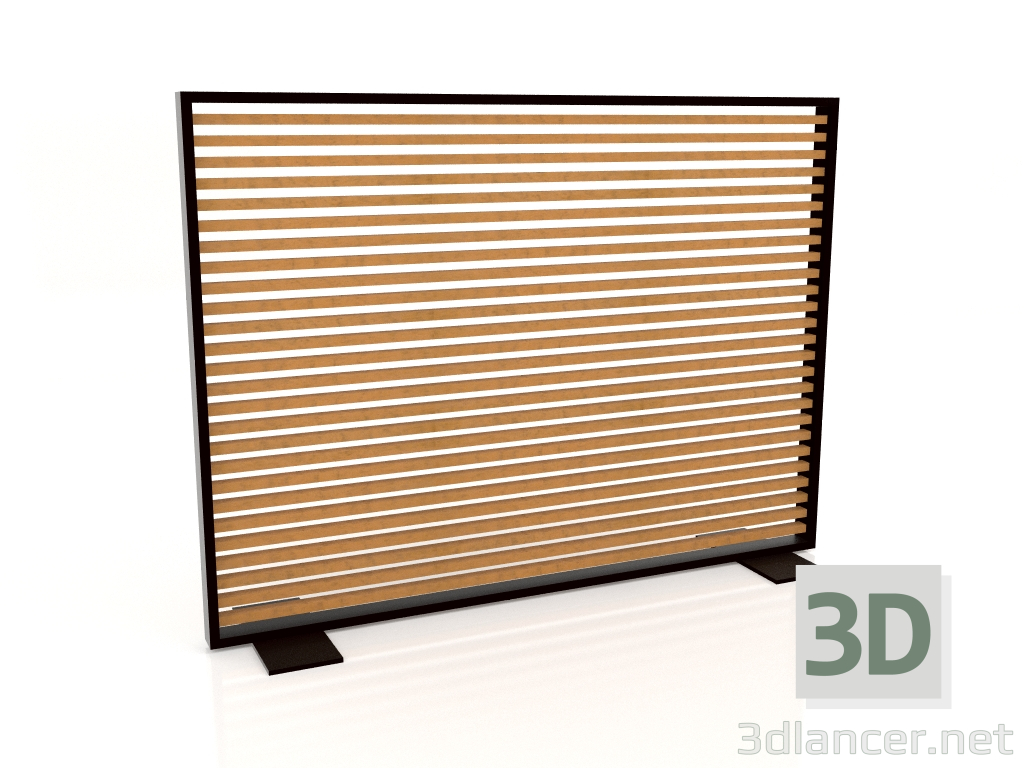 Modelo 3d Divisória em madeira artificial e alumínio 150x110 (Roble dourado, Preto) - preview