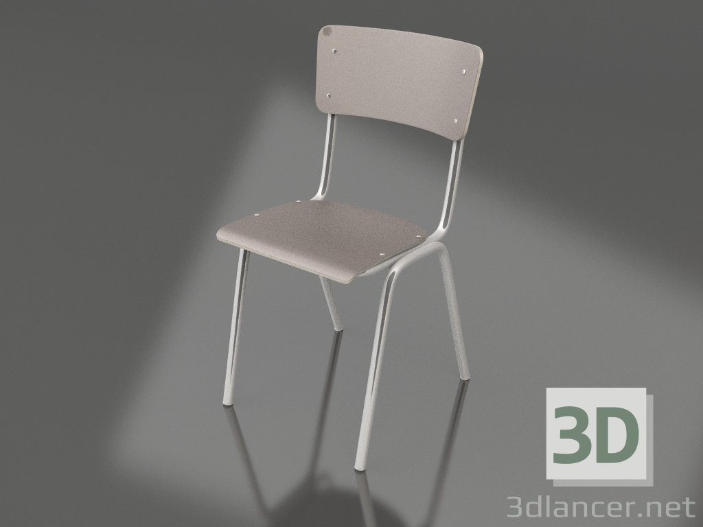 modèle 3D Chaise de rentrée (marron mat) - preview