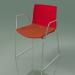 modello 3D Sedia 0452 (su uno scivolo con braccioli, con cuscino sul sedile, polipropilene PO00104) - anteprima