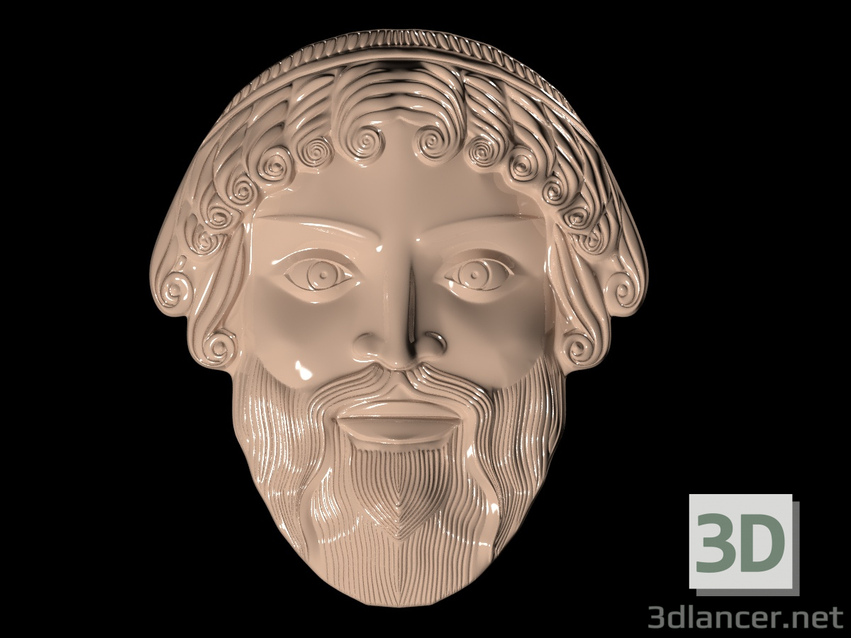 3d Greek mask model buy - render