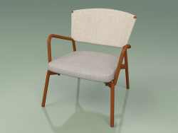 Armchair with soft seat 027 (Metal Rust, Batyline Sand)