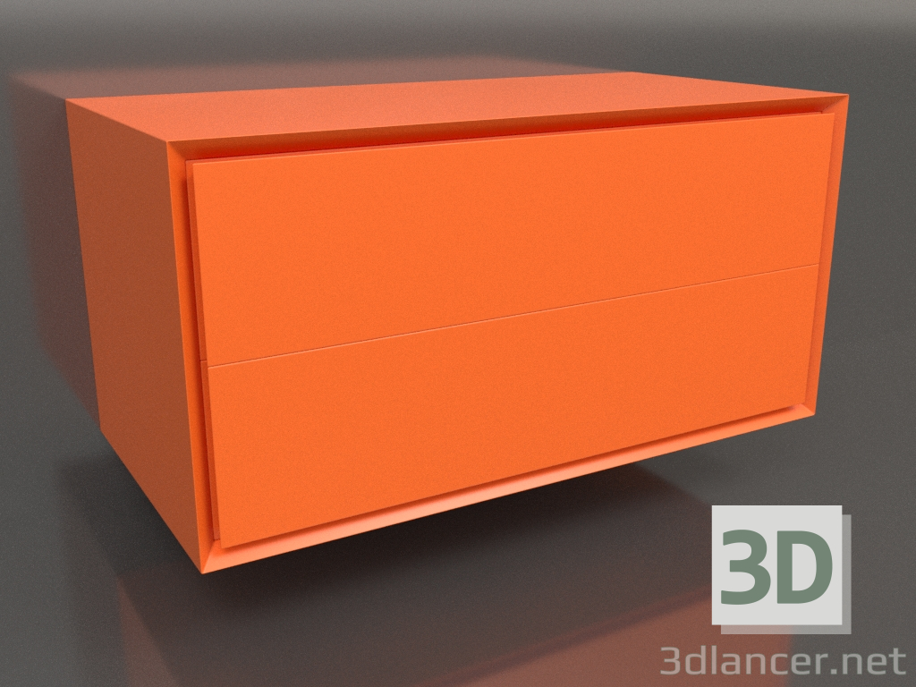 3d model Mueble TM 011 (800x400x400, naranja brillante luminoso) - vista previa