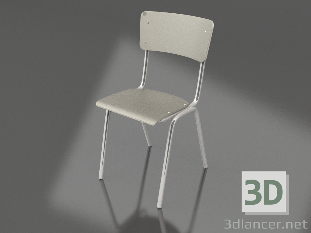 modèle 3D Chaise Rentrée Scolaire (Olive Mat) - preview