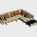 3d model Corner sofa (with table) Bronco - preview