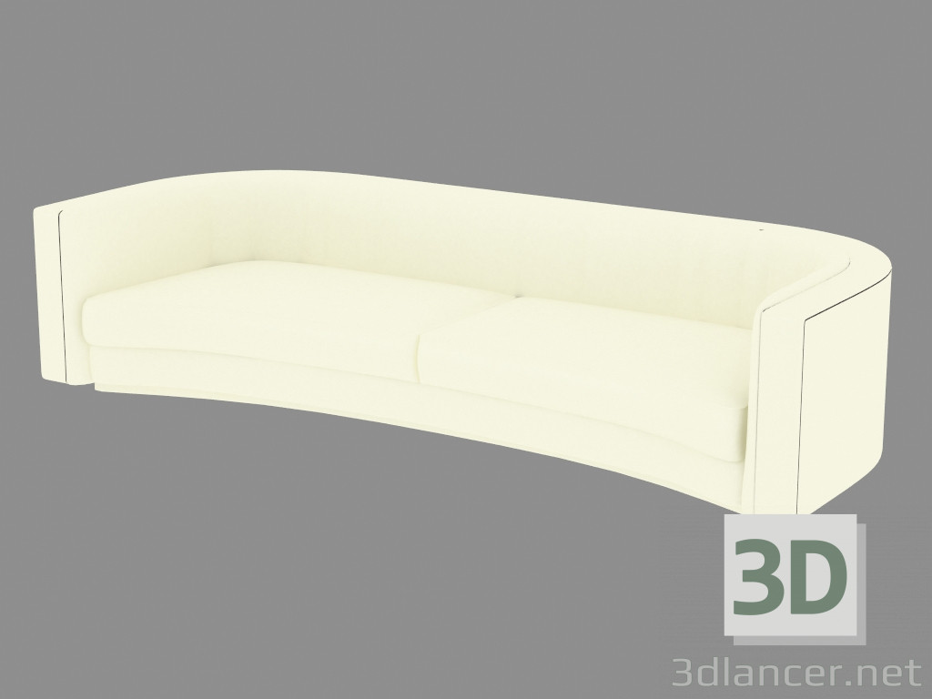 modèle 3D Canapé en cuir moderne Christopher - preview