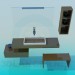 modello 3D Un set di mobili per il lavello - anteprima