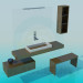 3D modeli Mobilya lavaboya bir dizi - önizleme