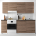 3d Modular kitchen IKEA KOHOKHULT model buy - render