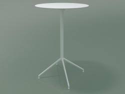 Стол круглый 5751 (H 103,5 - Ø69 cm, разложенный, White, V12)