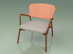 Armchair with soft seat 027 (Metal Rust, Batyline Orange)