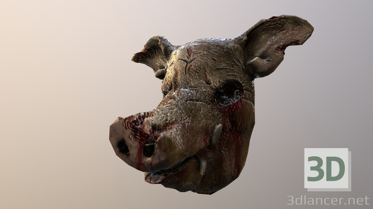 3D domuz maskesi modeli satın - render