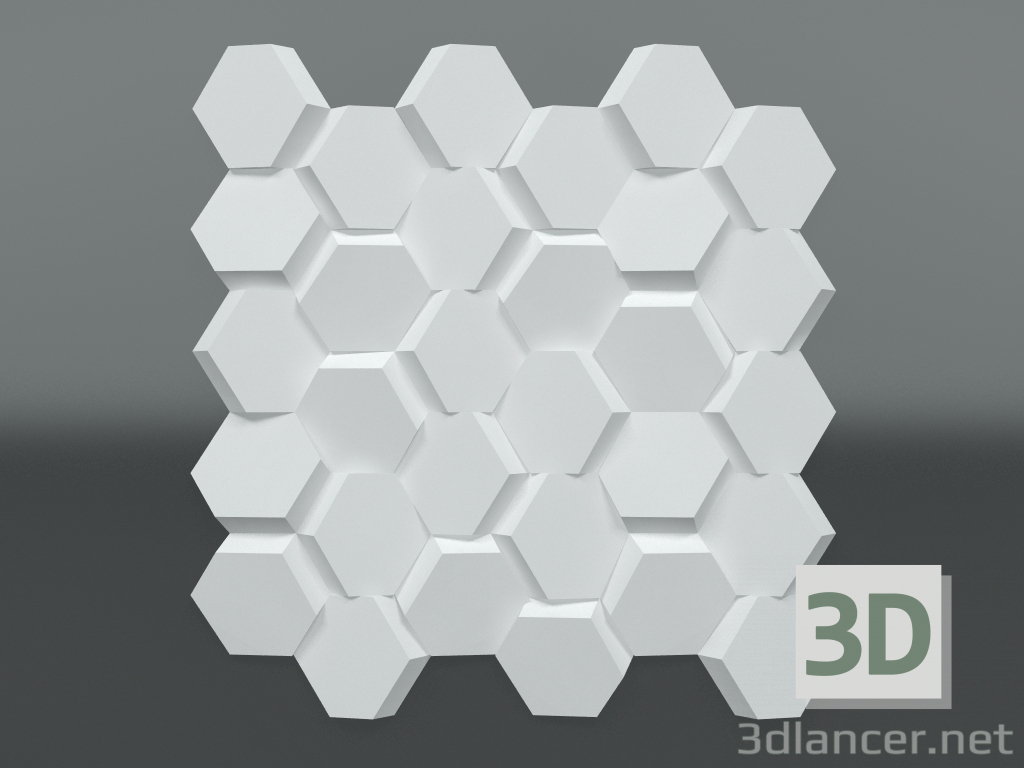 modèle 3D Panneau de plâtre 3d S-204 - preview