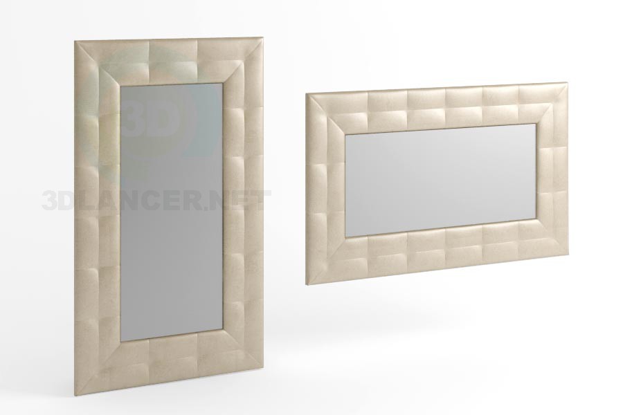 modello 3D 170 x 100 specchio tipo 2 con collezioni - anteprima