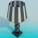 3d модель Настольная лампа с полосатым абажуром – превью