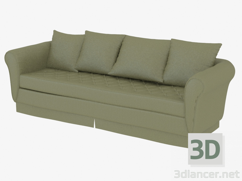 3 डी मॉडल चमड़ा सोफा कमोडो - पूर्वावलोकन