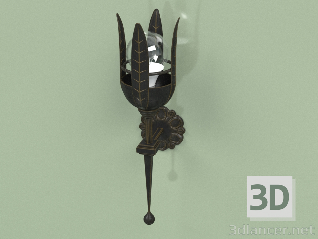 3d model Lamp sconce torch - preview