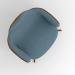 sillón con respaldo de madera 3D modelo Compro - render