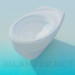 3D modeli Oval tuvalet - önizleme