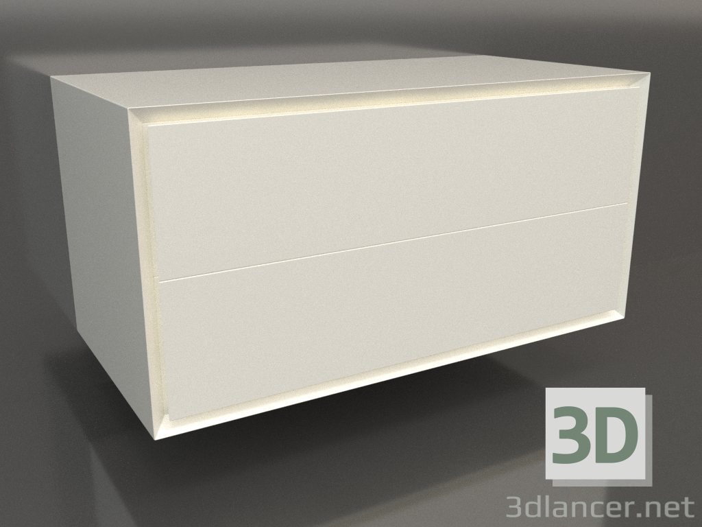 modello 3D Armadio TM 011 (800x400x400, colore plastica bianco) - anteprima