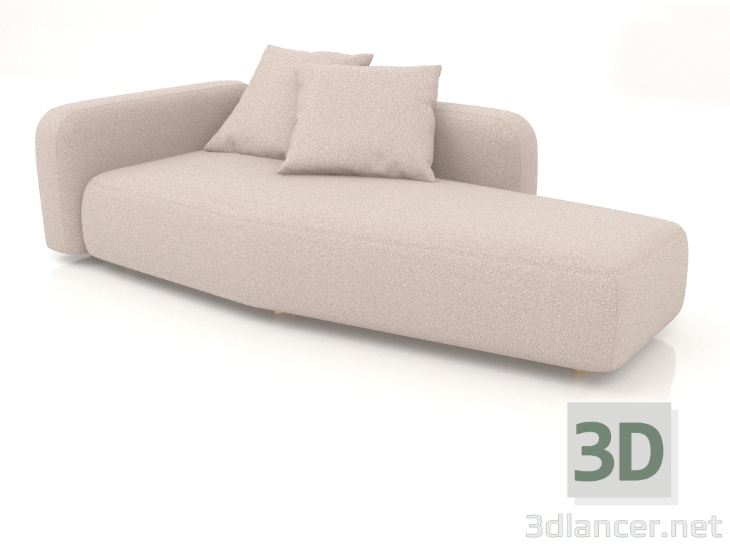 3D Modell Modulares Sofa, Abschnitt 1 links - Vorschau